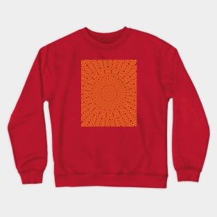 Love Radiates Heart Circle Pattern Red Crewneck Sweatshirt